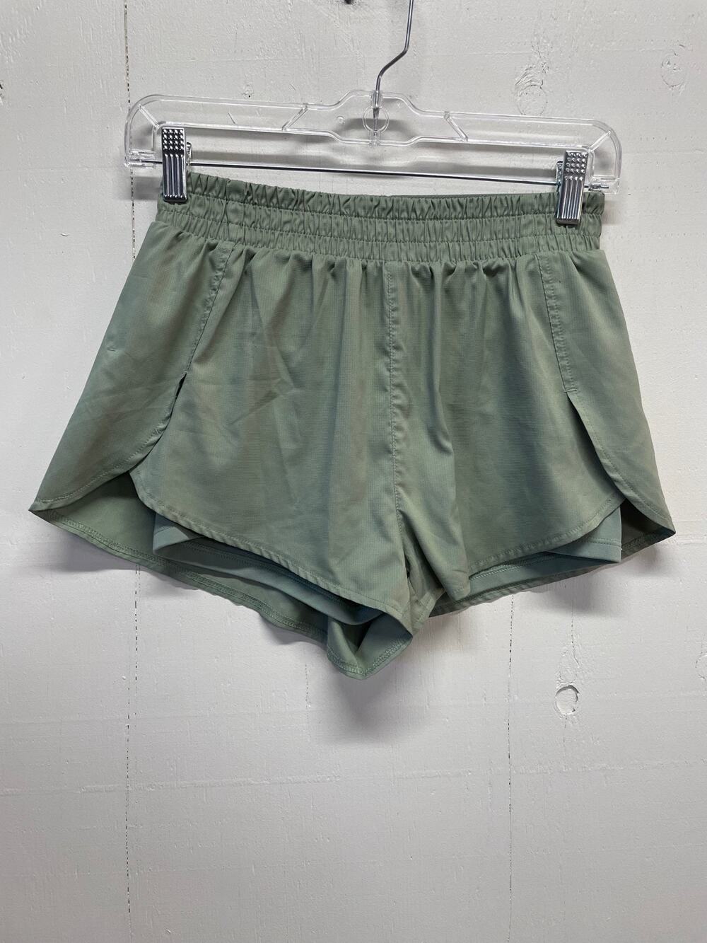 Girlfriend Collective Women's Shorts Size XS Sage Green Lined Running Sports